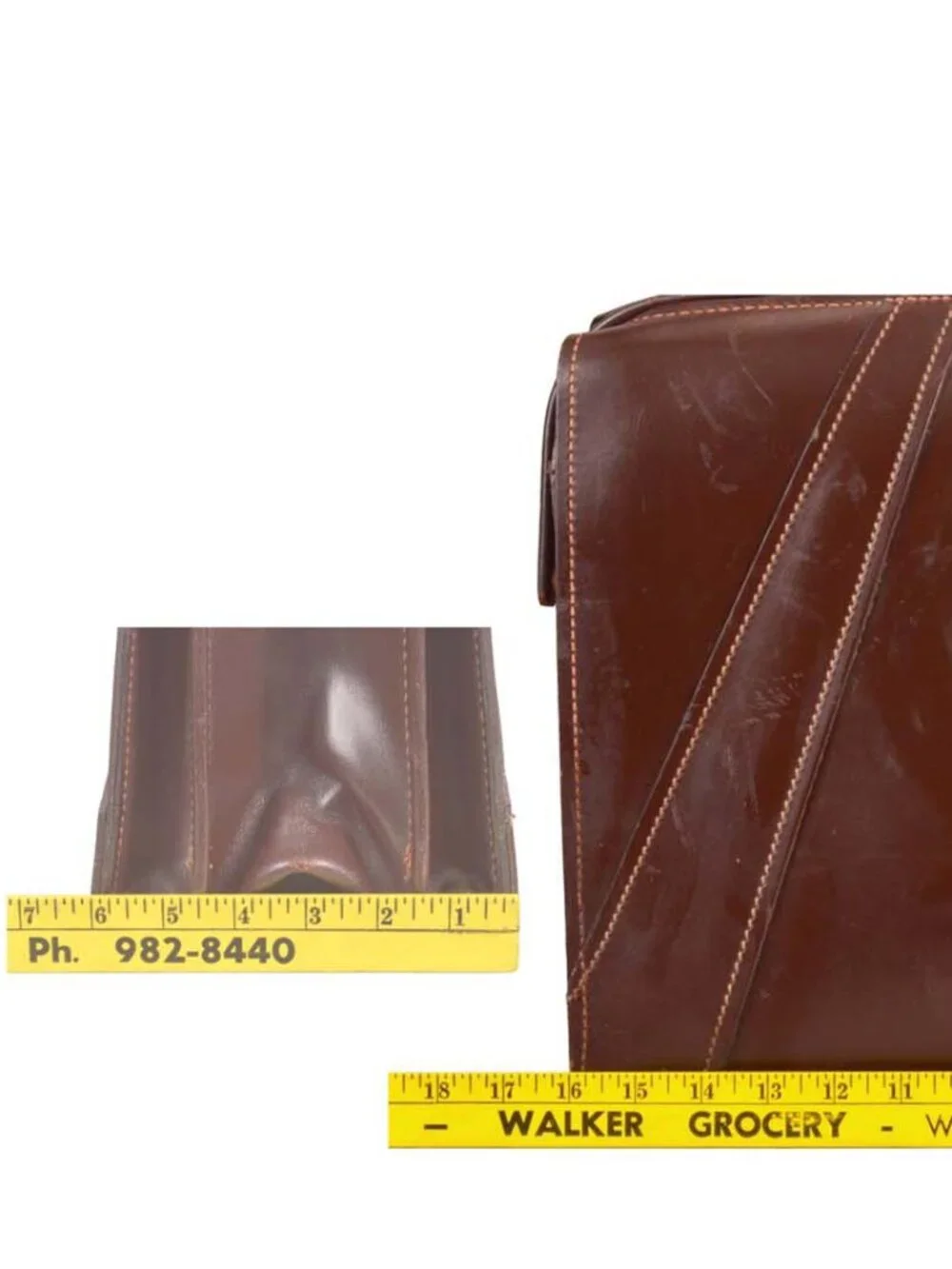Vintage Leather Briefcase WITH KEYS/Military/Lawyer 1960-70s
